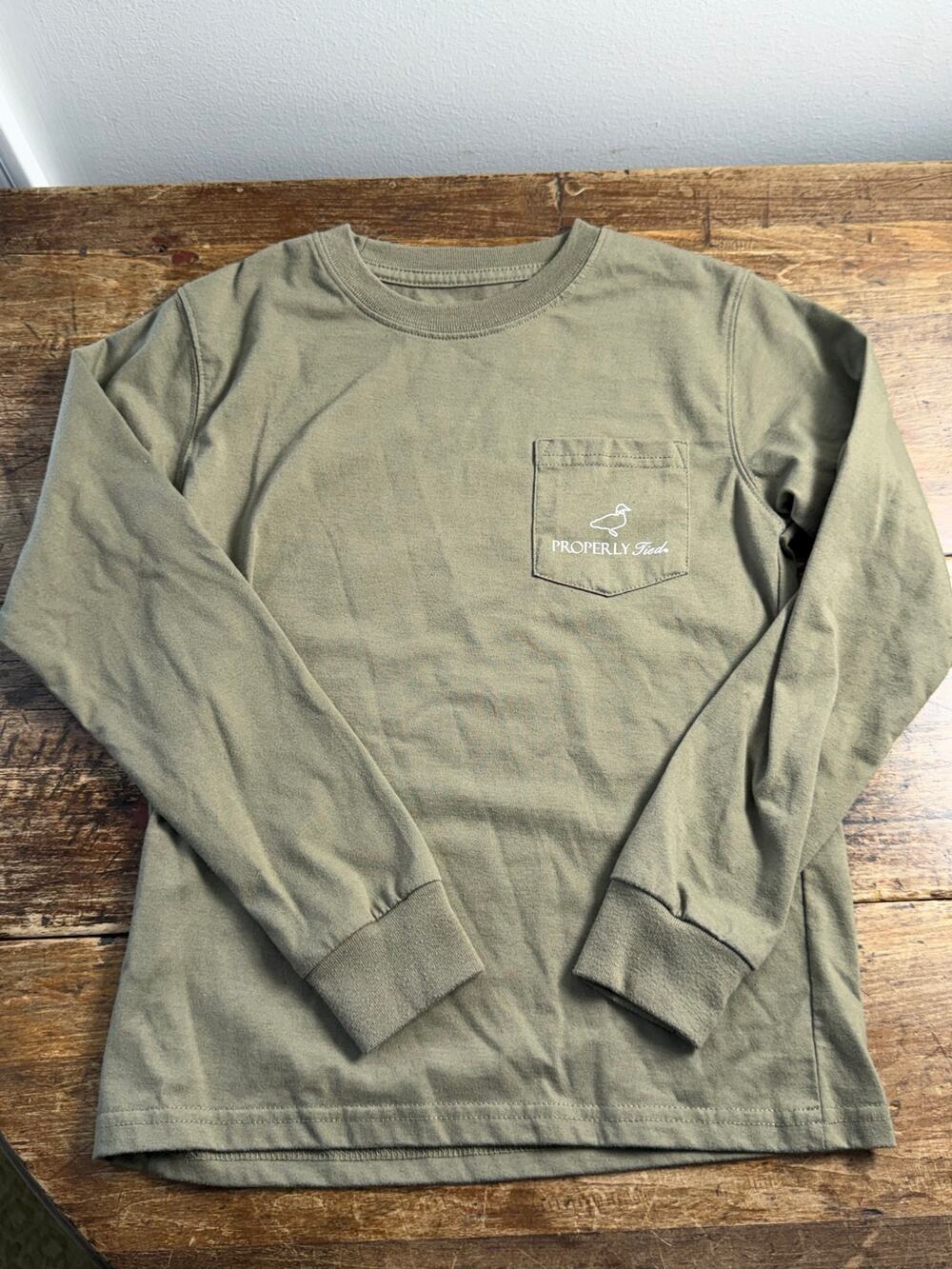 Properly Tied Boys Long Sleeve Dog Tee size 7